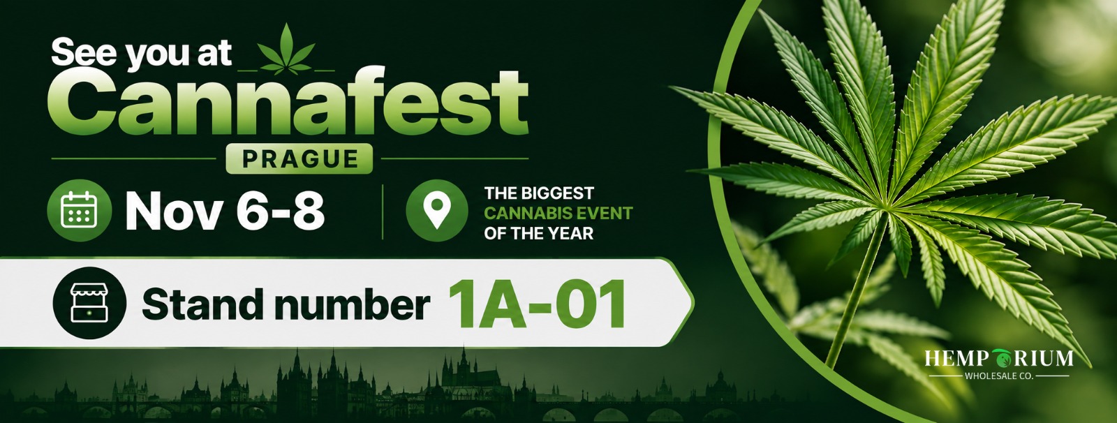 See you at Cannafest Prague, Nov 6-8 — Stand 1A-01